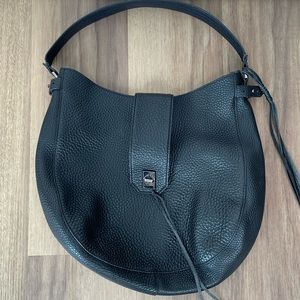 Rebecca Minkoff Black Pebbled Leather Tote w/ Black Hardware